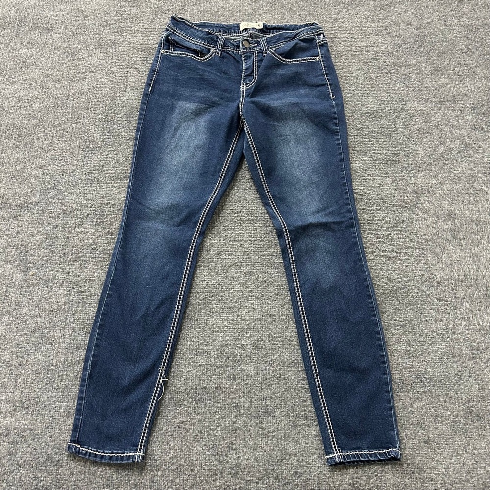 Royalty For Me Jeans Womens Size 10 Skinny Stretch Contrast Stitch Flap Pocket